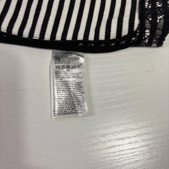 Banana Republic Black & White Pencil Skirt with Lace Overlay Size 8 KK0701 - Picture 8 of 8